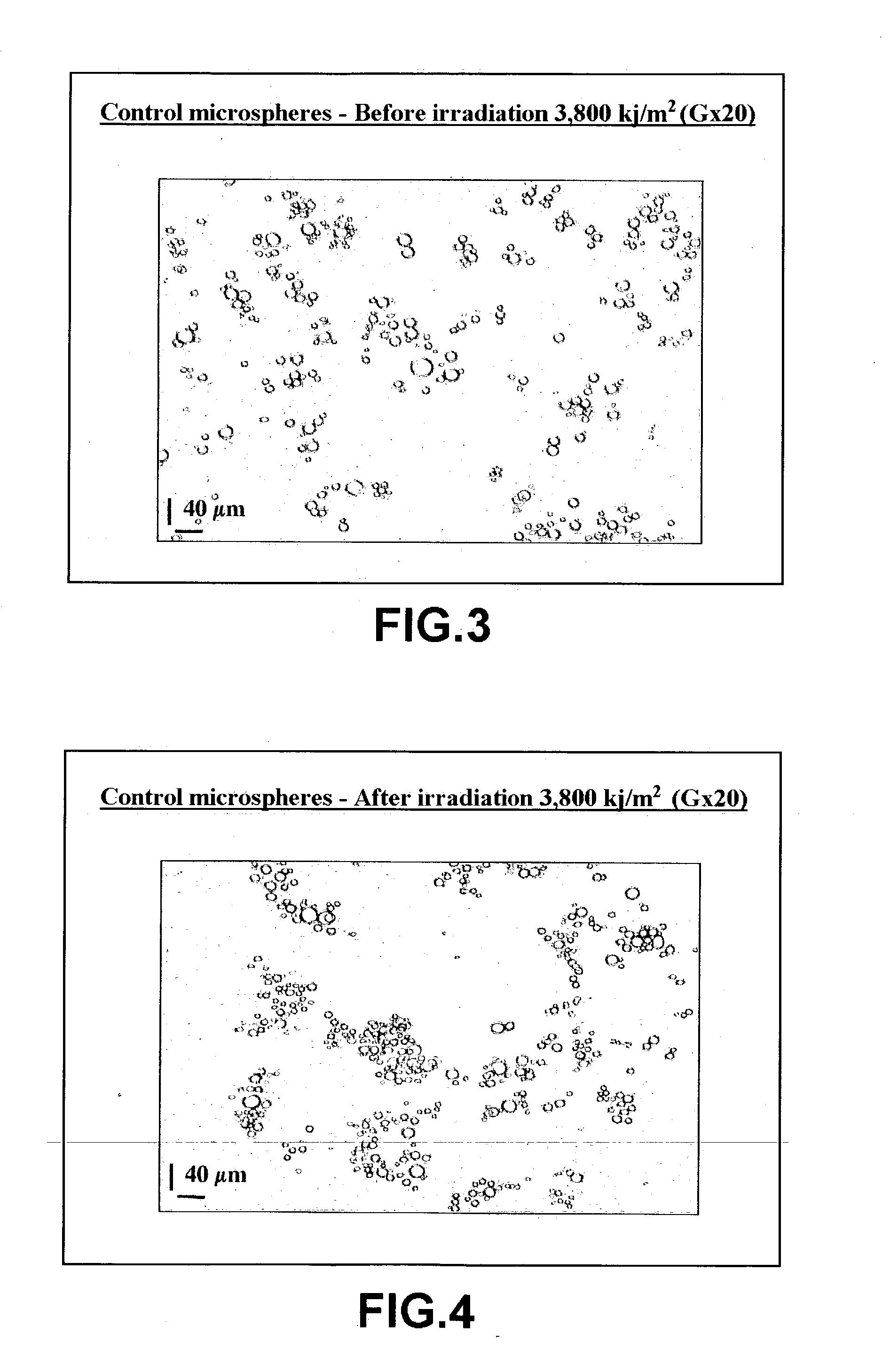 Particles comprising a biopolymer which is degradable under the effect of an electromagnetic wave as emitted by a solar radiation