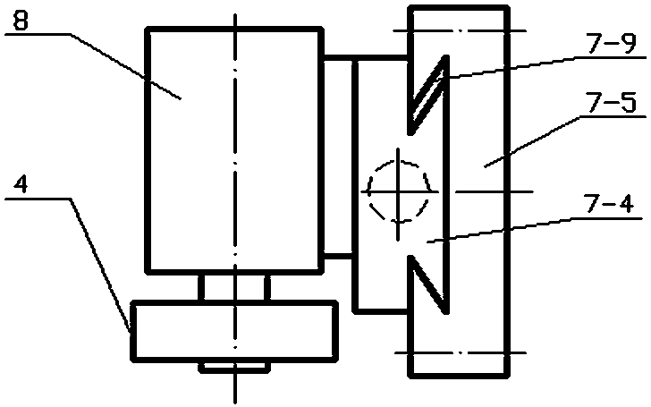 Tooth strap, single shaft and guide rod, and groove-shaped cam combined spatial mechanism of sliding plug door