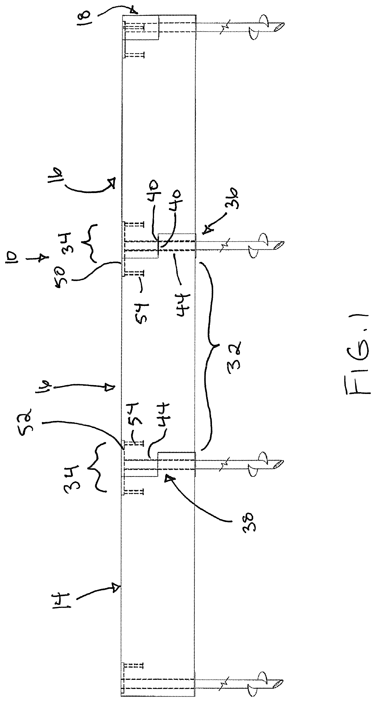 Seawall using screw piles