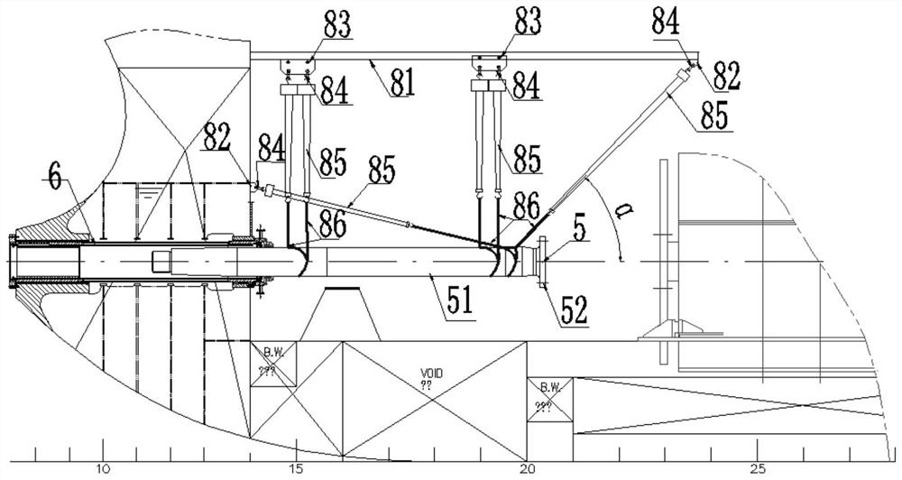 A stern shaft disassembly tool and a stern shaft disassembly method