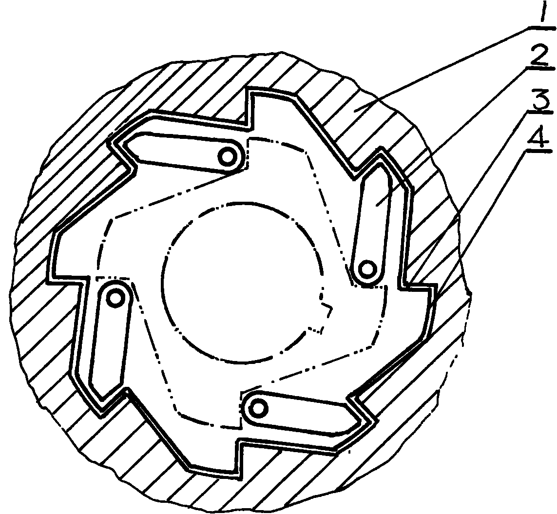 Ratchet device with ratchet gear teeth equipped with tooth sleeves