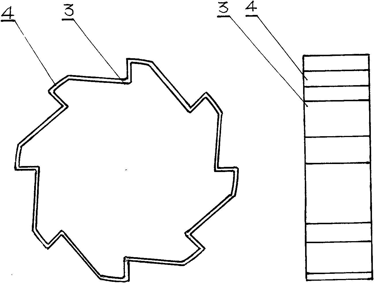 Ratchet device with ratchet gear teeth equipped with tooth sleeves