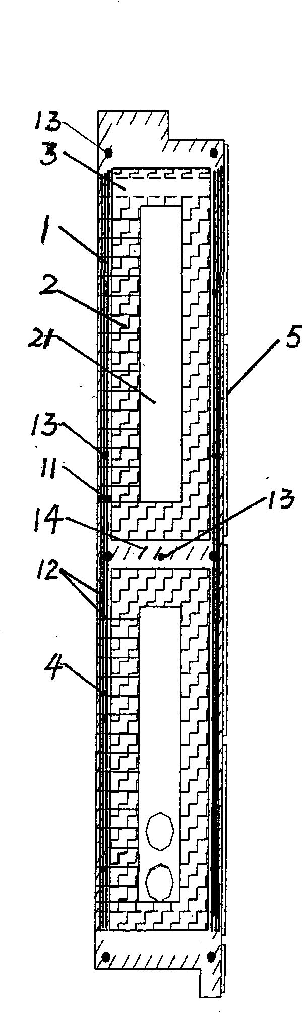 Large-sized synthetic assembled structure apron plate