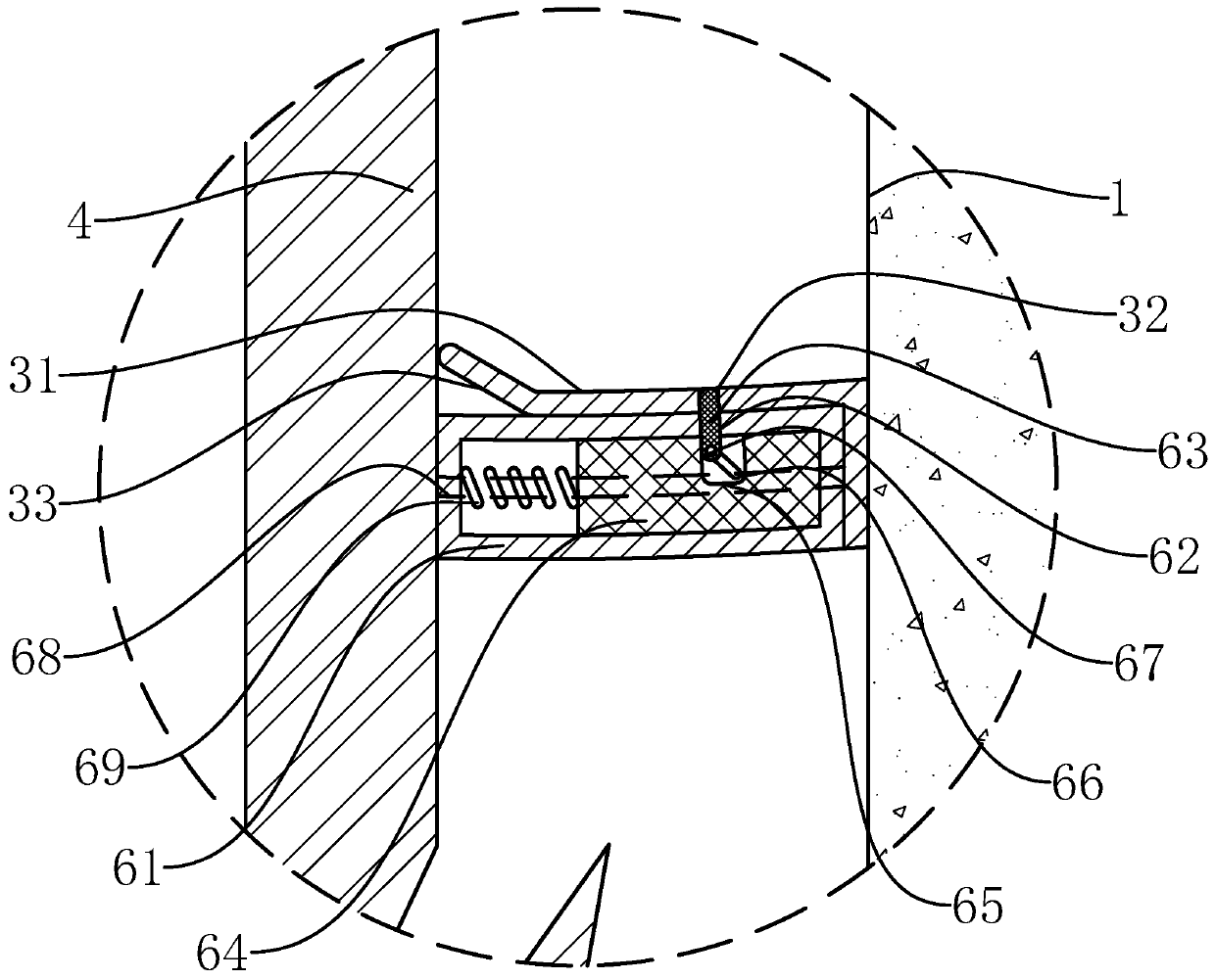 Building curtain wall structure and construction method thereof