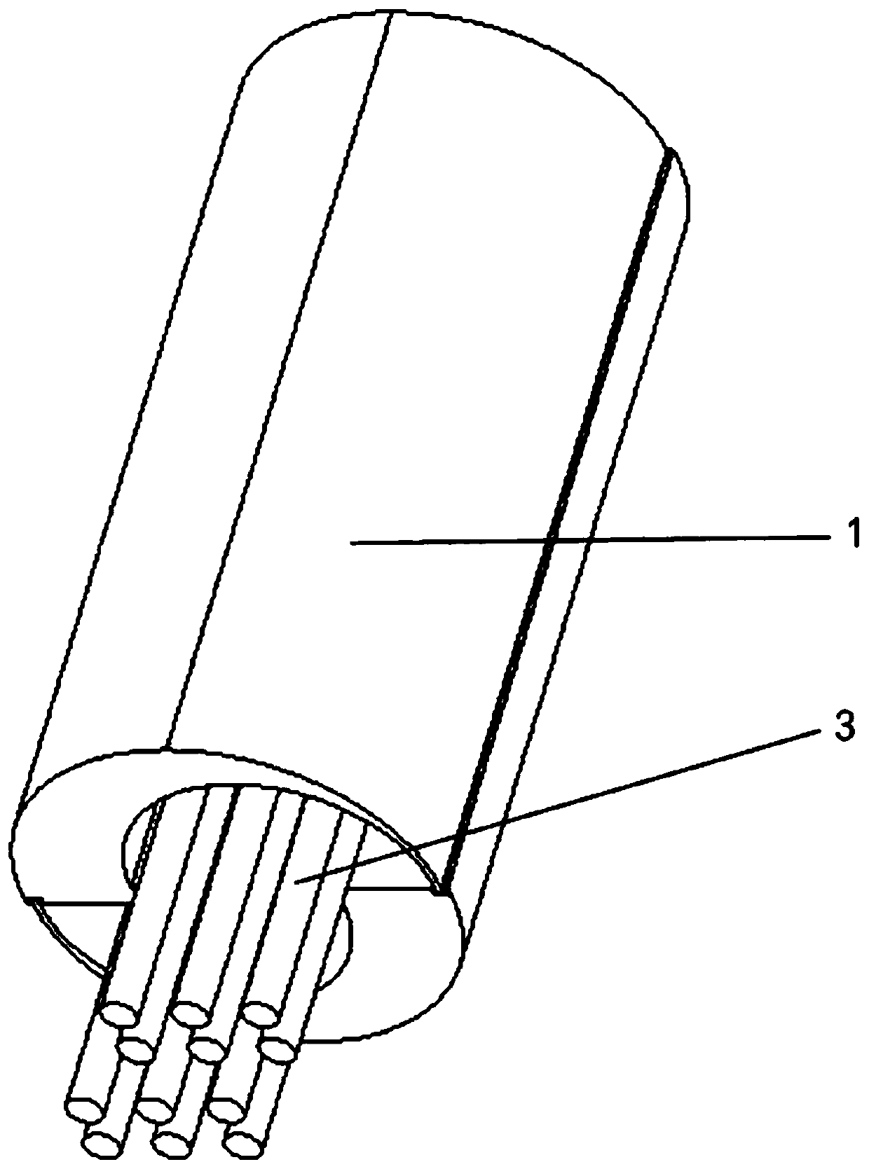 Double-tube cable or optical cable