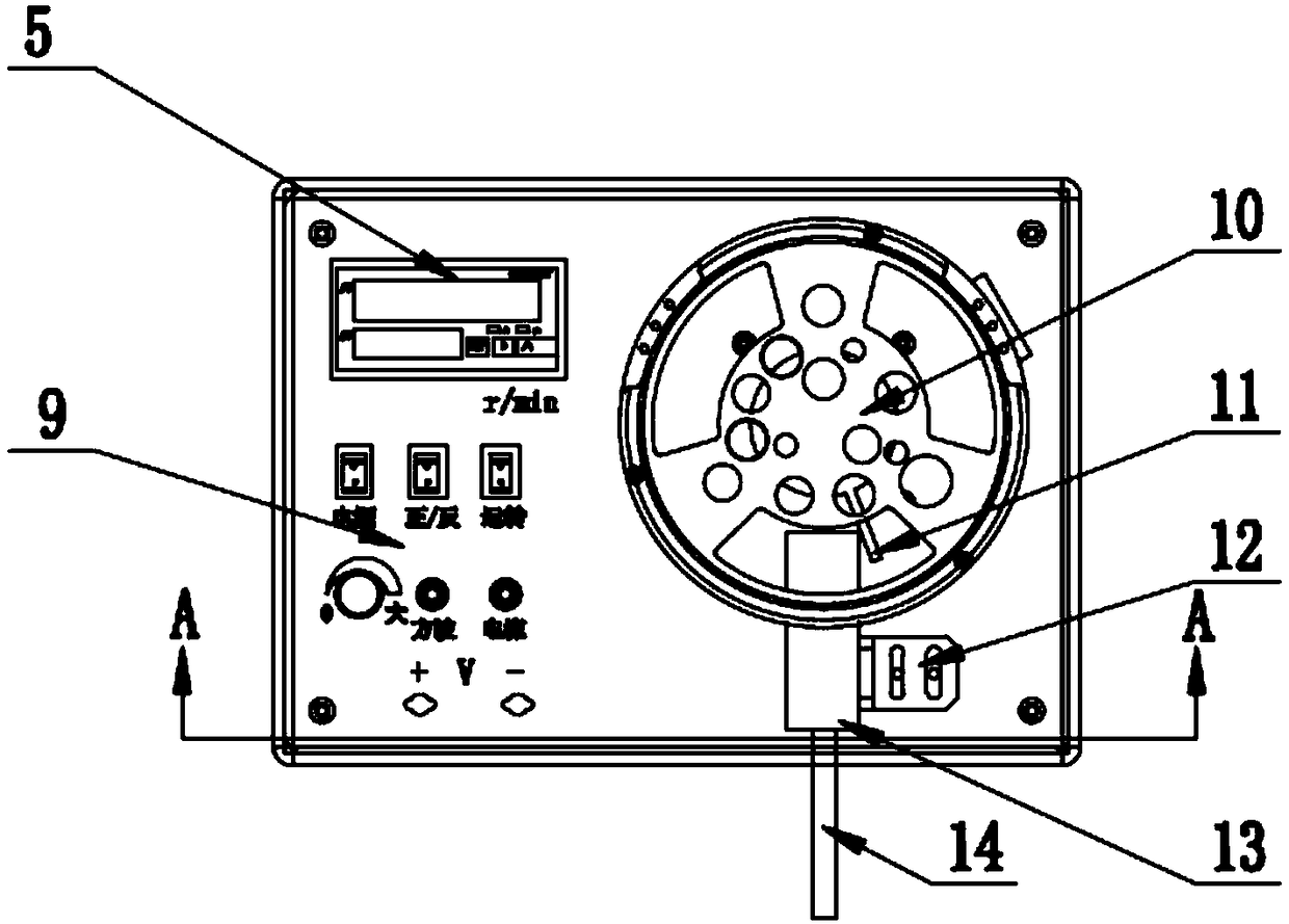 Detection calibration device of coolant pump rotating speed monitoring system and detection calibration method of detection calibration device