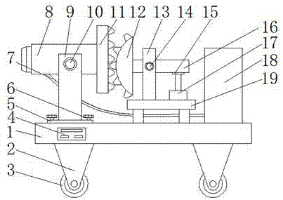 Angle-adjustable spraying device used in forestry industry