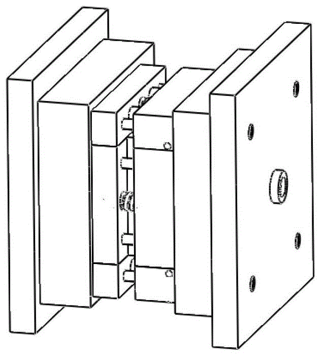 Bidirectional compression die, and implementation method and application thereof