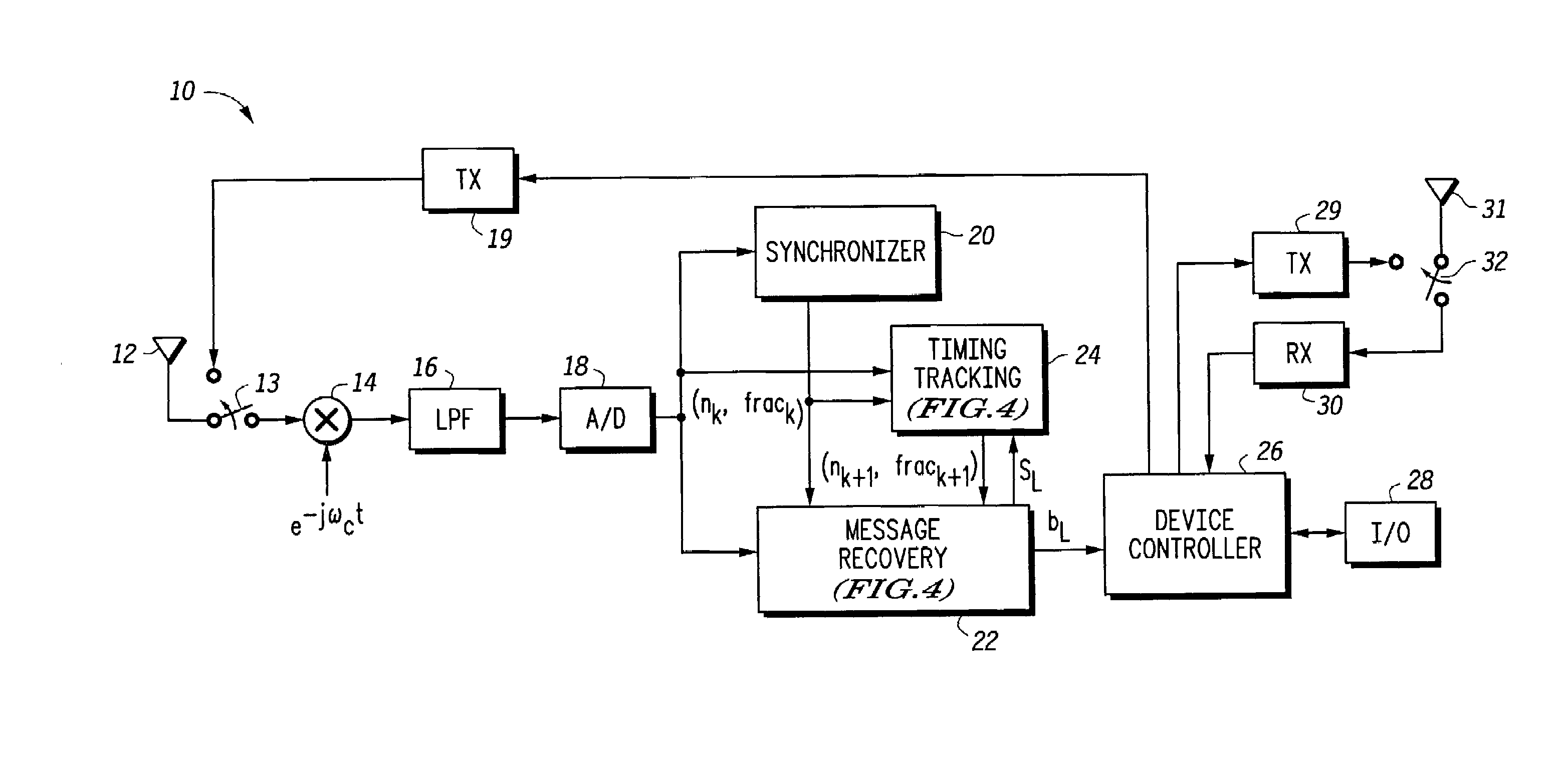 Symbol timing tracking and method therefor