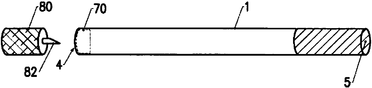 Device for self-lighting of a cigarette, comprising incompatible chemical materials that generate sufficient thermal energy to light the end of said cigarette when they are in contact with one another