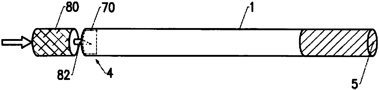 Device for self-lighting of a cigarette, comprising incompatible chemical materials that generate sufficient thermal energy to light the end of said cigarette when they are in contact with one another