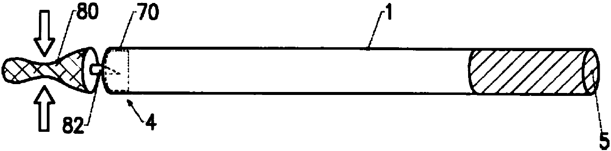 Device for self-lighting of a cigarette, comprising incompatible chemical materials that generate sufficient thermal energy to light the end of said cigarette when they are in contact with one another