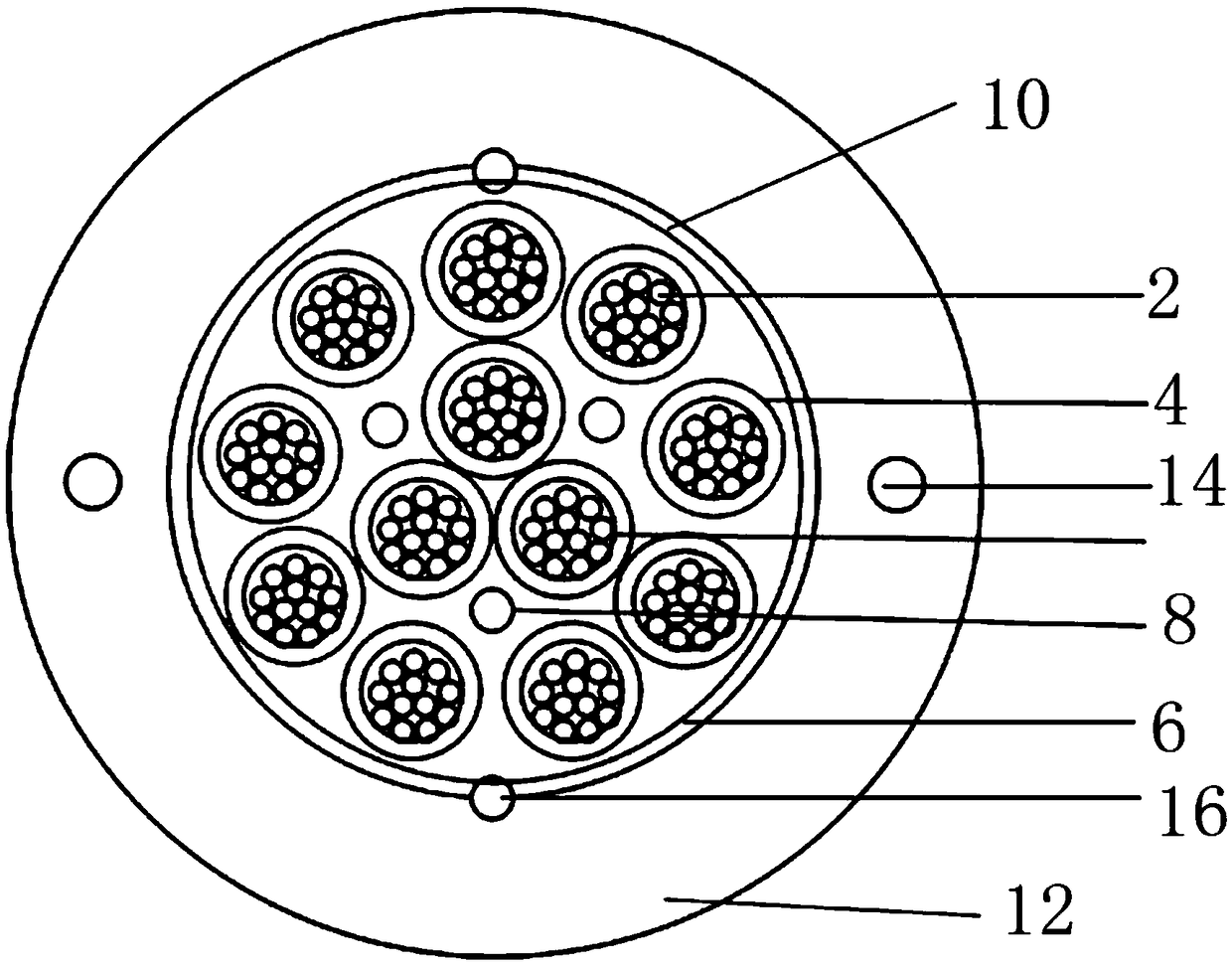 Full-medium self-supporting micro-beam tube ADSS optical cable