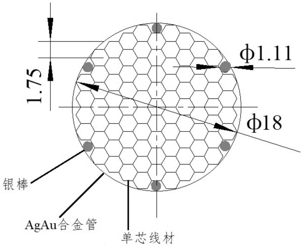 A preparation method of bi-2223/agau superconducting tape with high current carrying and low thermal conductivity