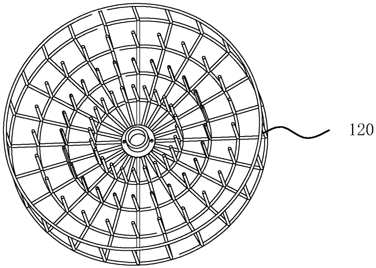 Integrated dish-washing machine with rotatable bowl baskets