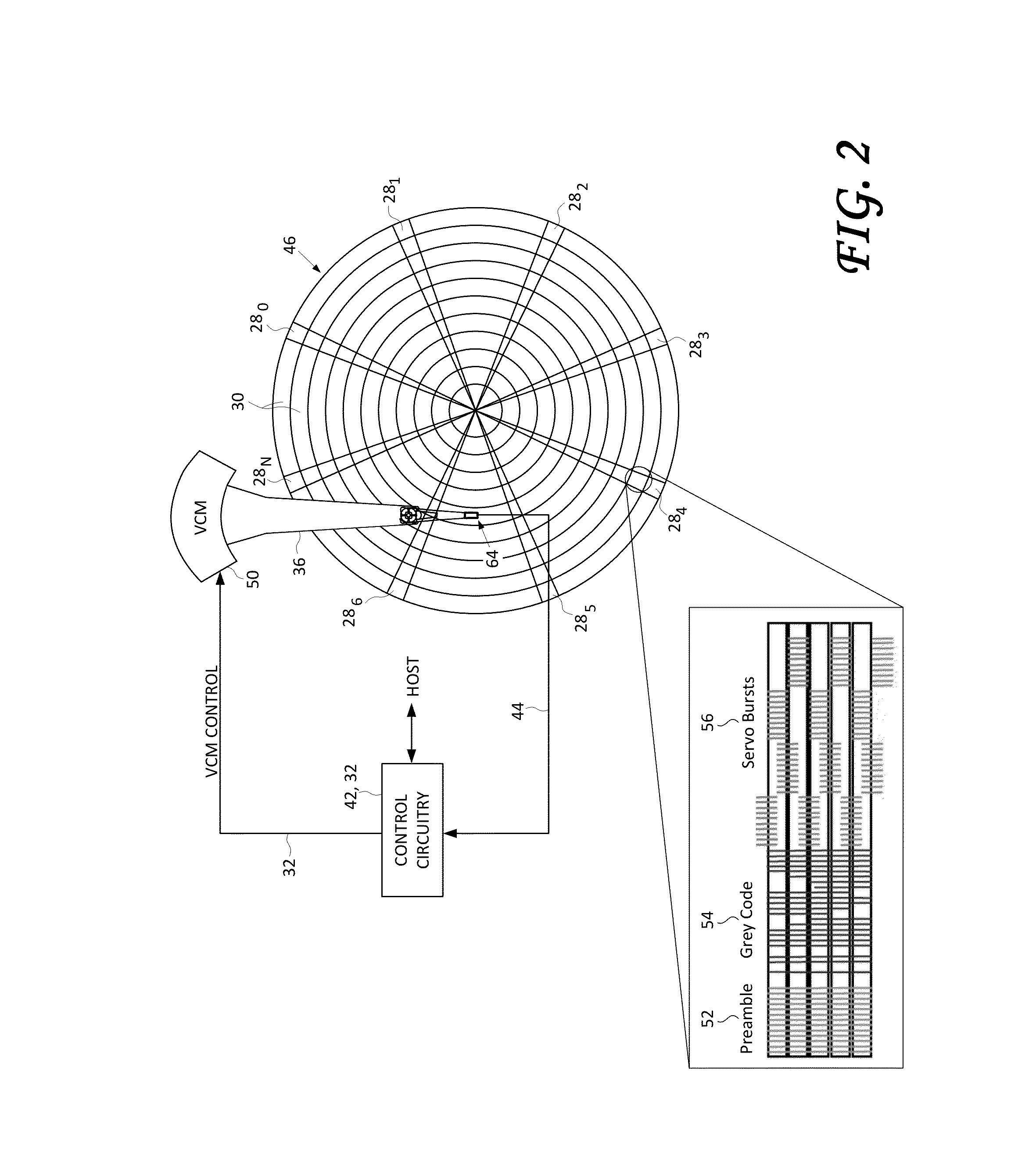 Calculation of head media separation (HMS) from servo preamble in a hard disk drive