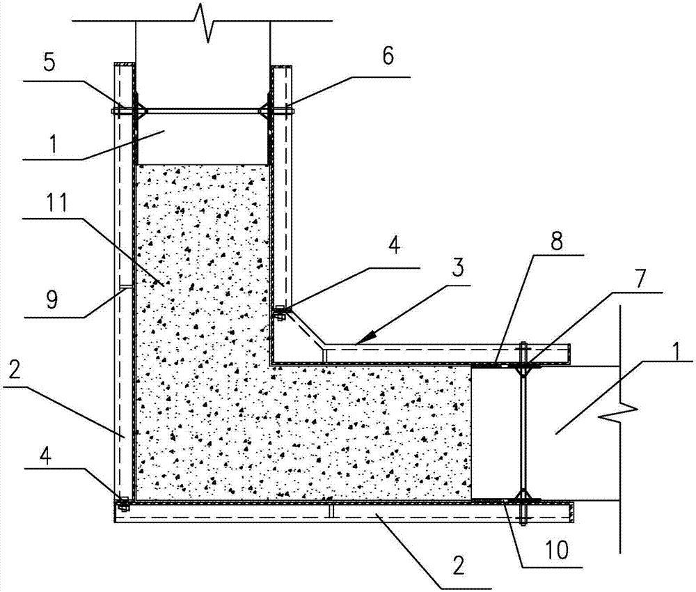 Aluminum alloy formwork special for fabricated concrete shearing wall structure