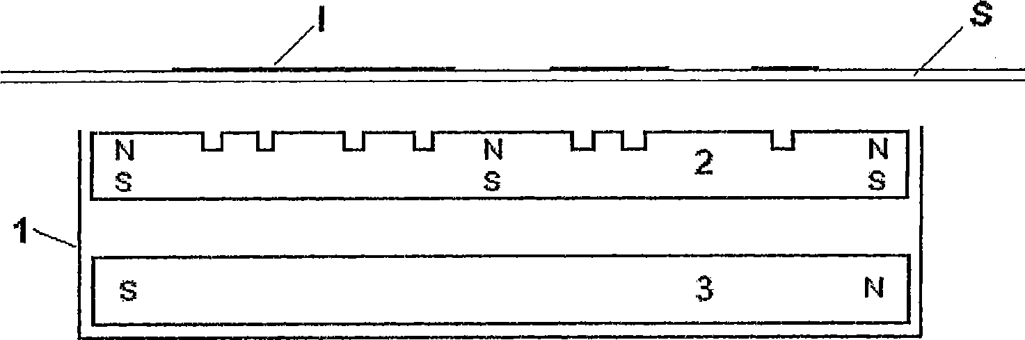 Method and means for producing a magnetically induced indicia in a coating containing magnetic particles