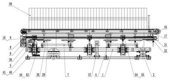 Turnover lifting type yardage roll stacking trolley