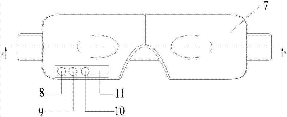 Wearable eyestrain relieving instrument