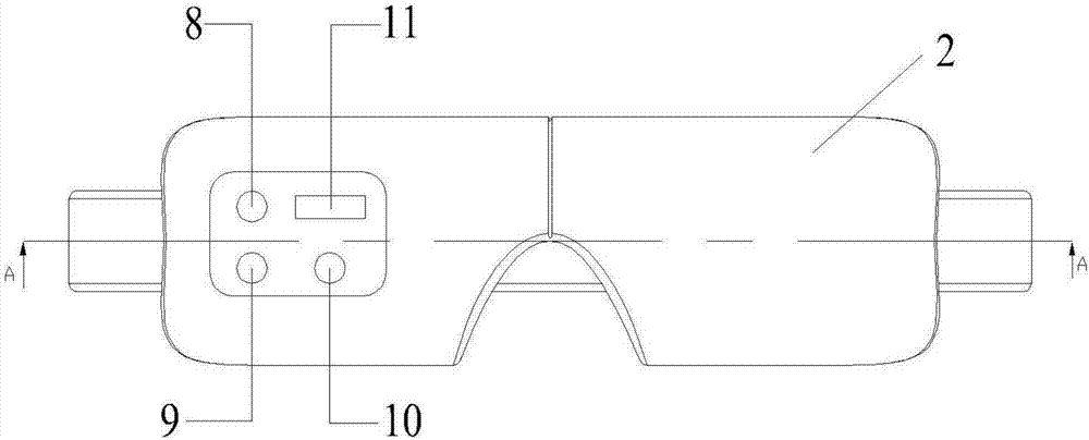 Wearable eyestrain relieving instrument