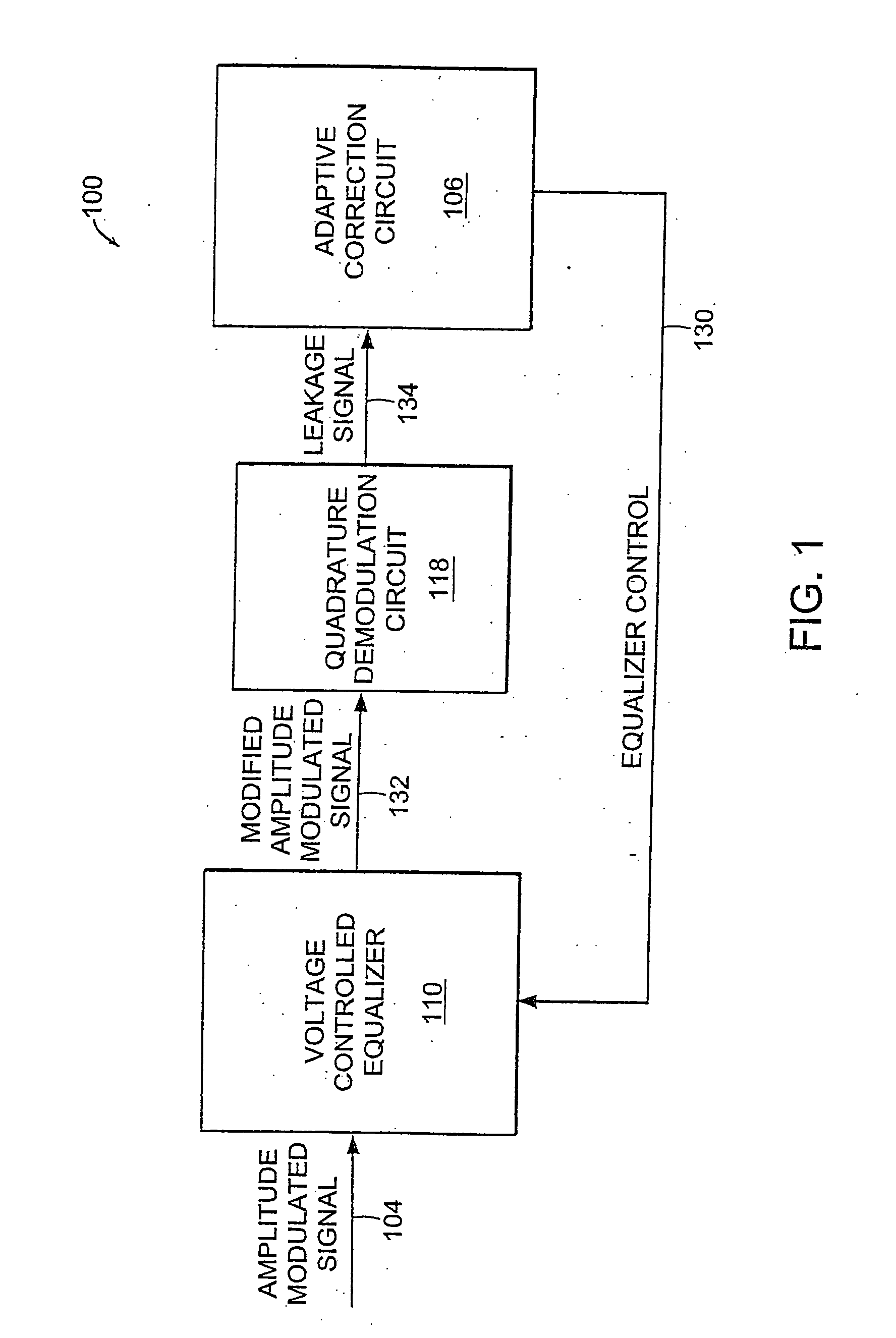 Adaptive correction of a received signal frequency response tilt