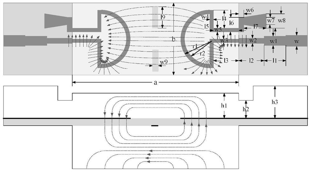 A ka-band double semi-circular magnetically coupled power divider