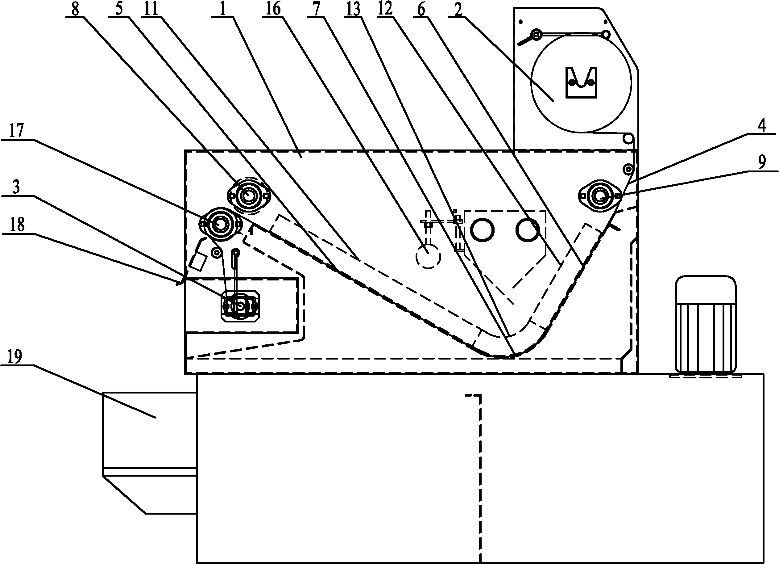 Automatic filter cloth scraping filter