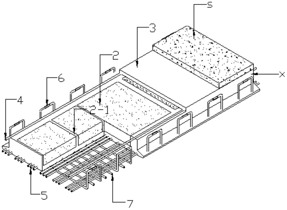 Box type prestress concrete light composite slab