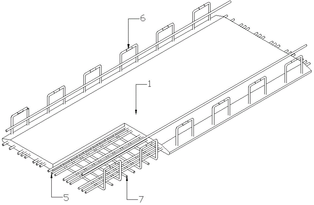 Box type prestress concrete light composite slab