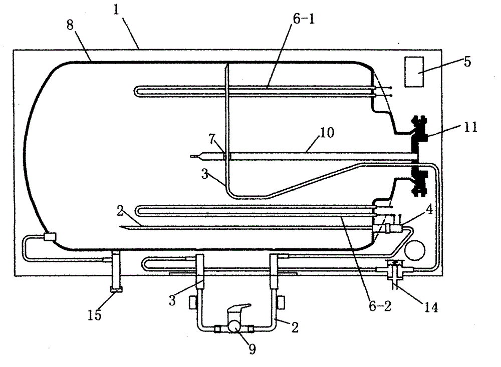 Electric water heater provided with water flow switch with pressure reduction function and non-metallic blow-molded water tank