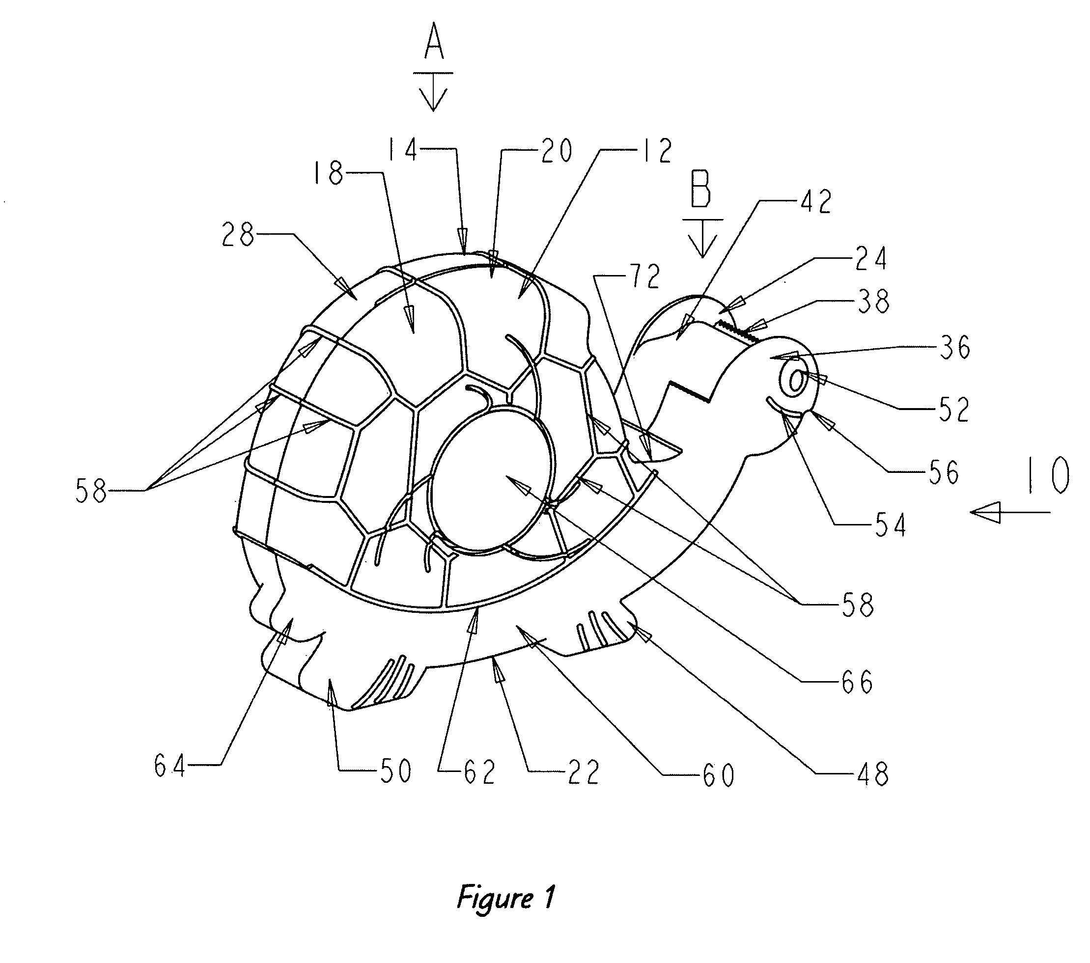 Tape dispenser with configured side walls