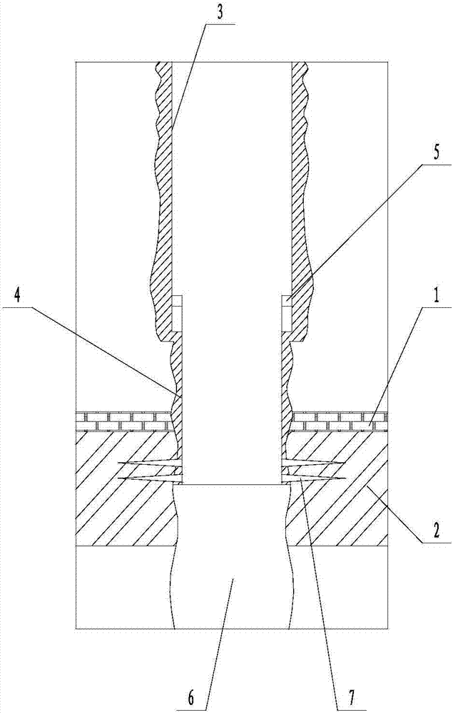 Gap cap entrapment composite well completion method