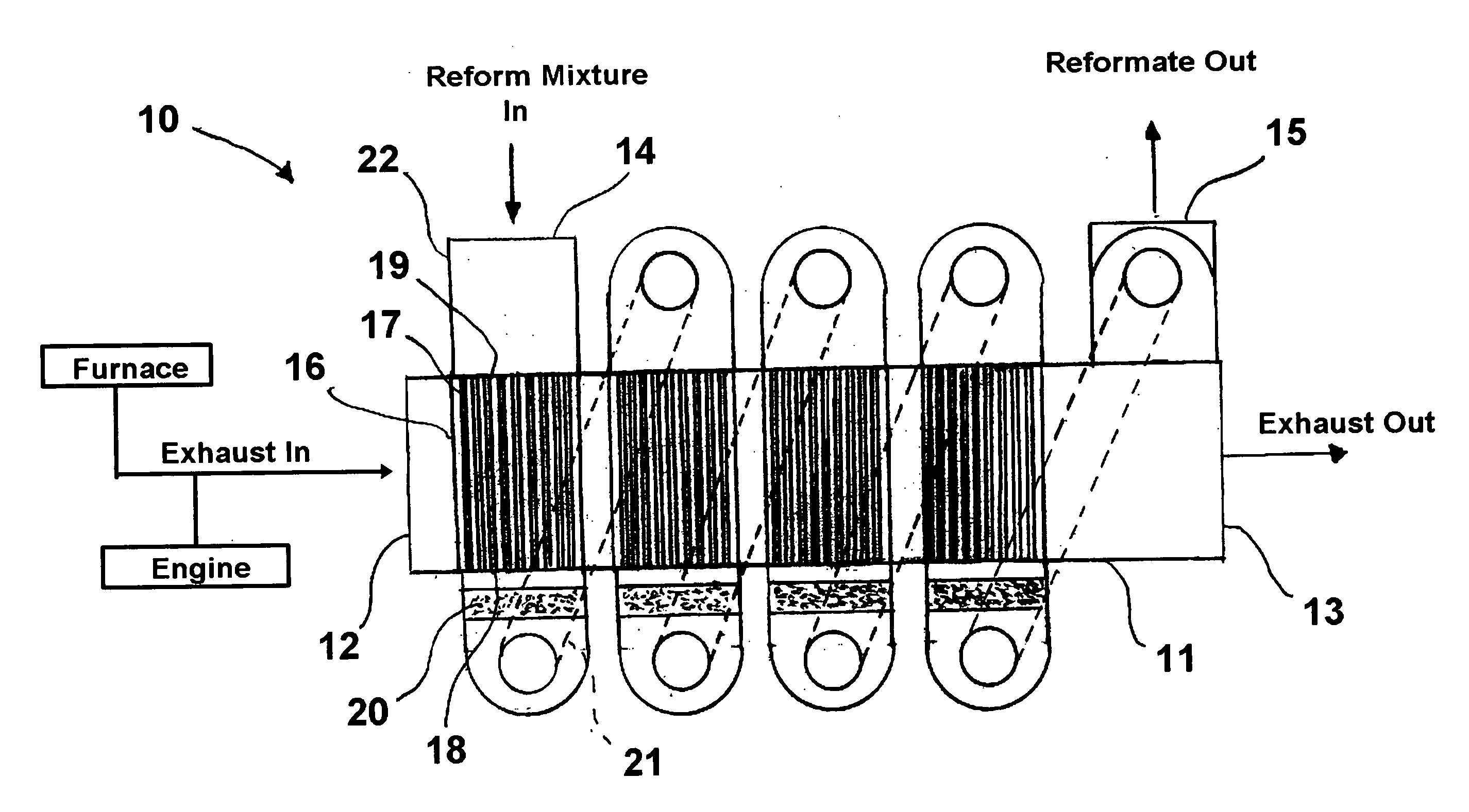 Recuperative reforming reactor