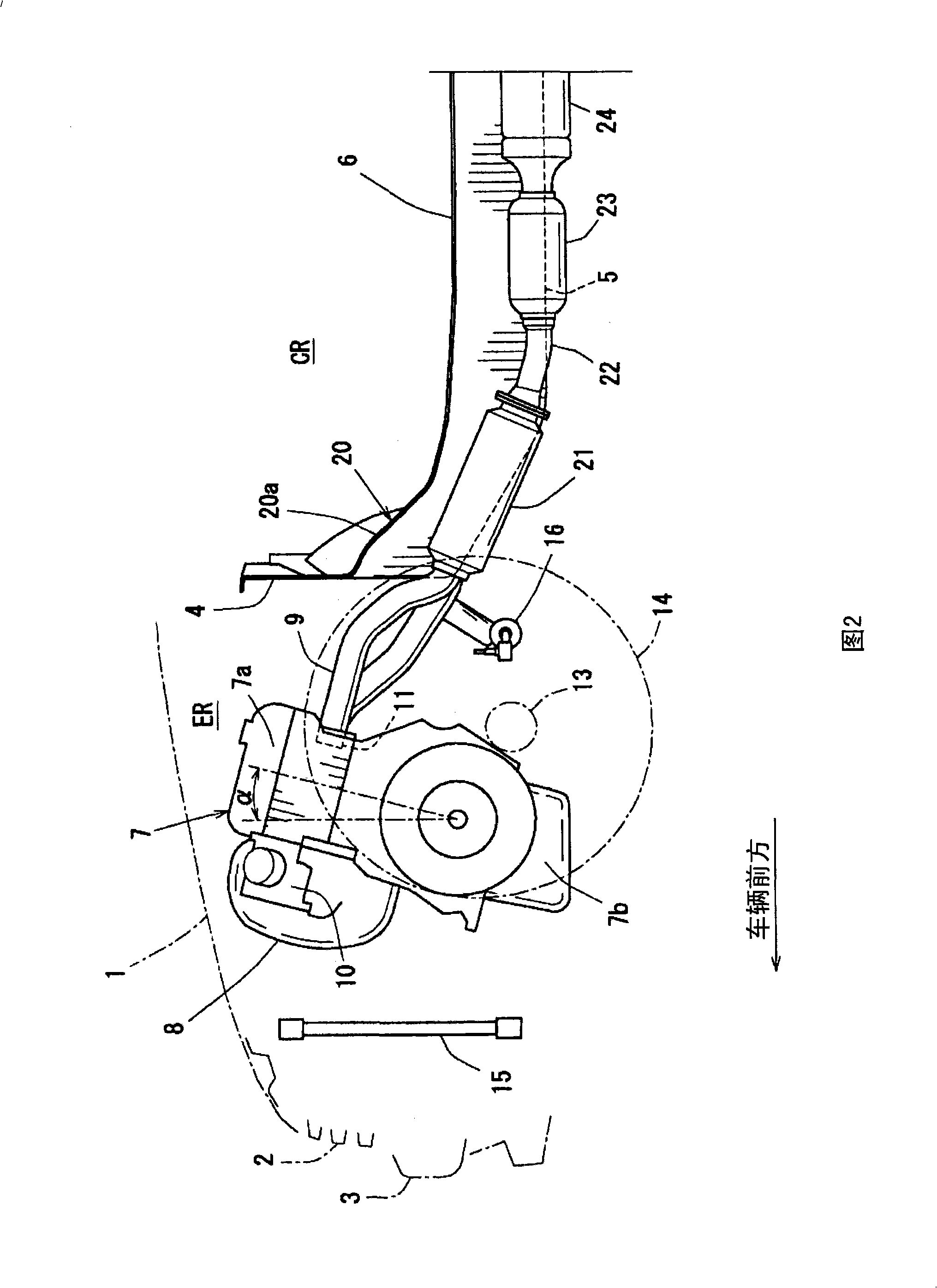 Front structure of vehicle