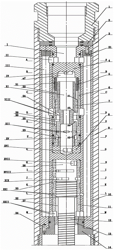 Stroke differential type high-energy hydraulic drive down-hole hammer