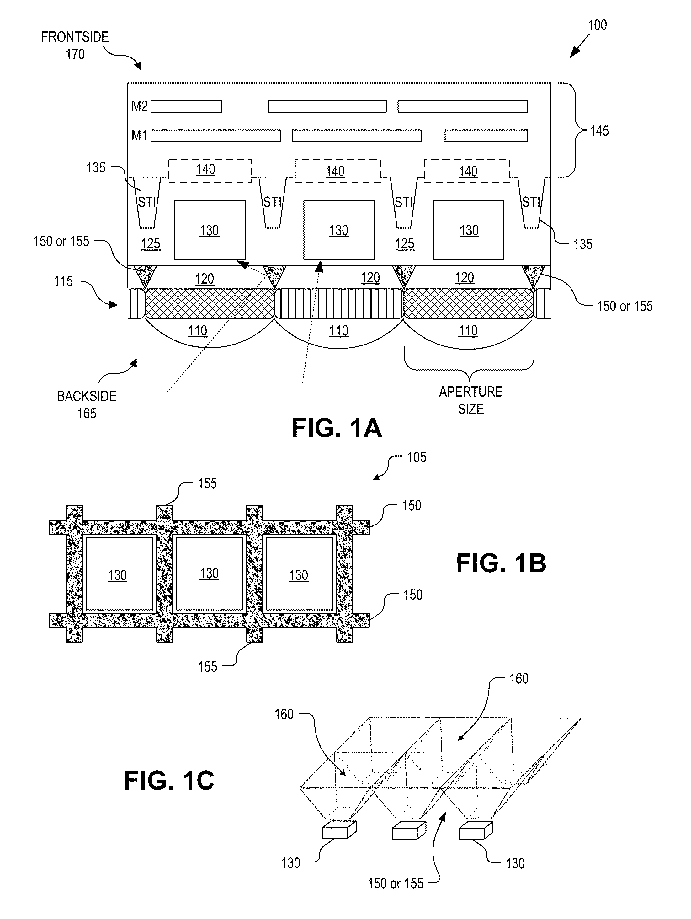 Image sensor having metal grid with a triangular cross-section