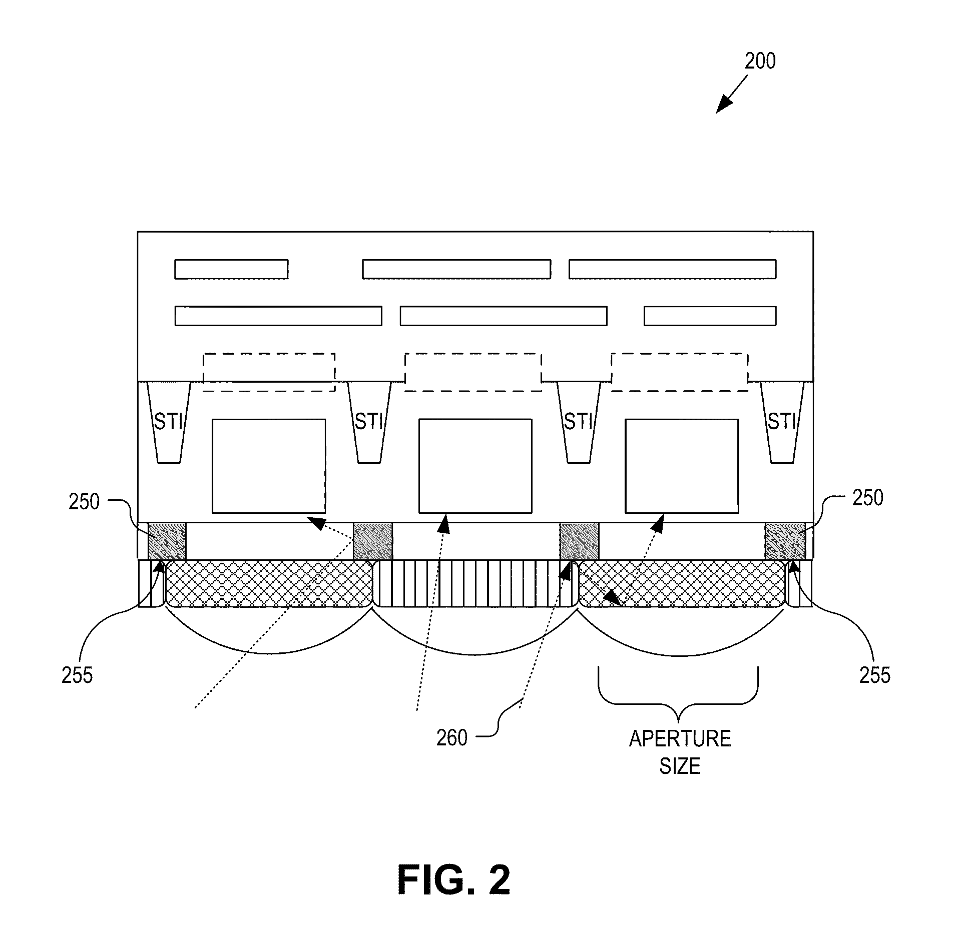 Image sensor having metal grid with a triangular cross-section