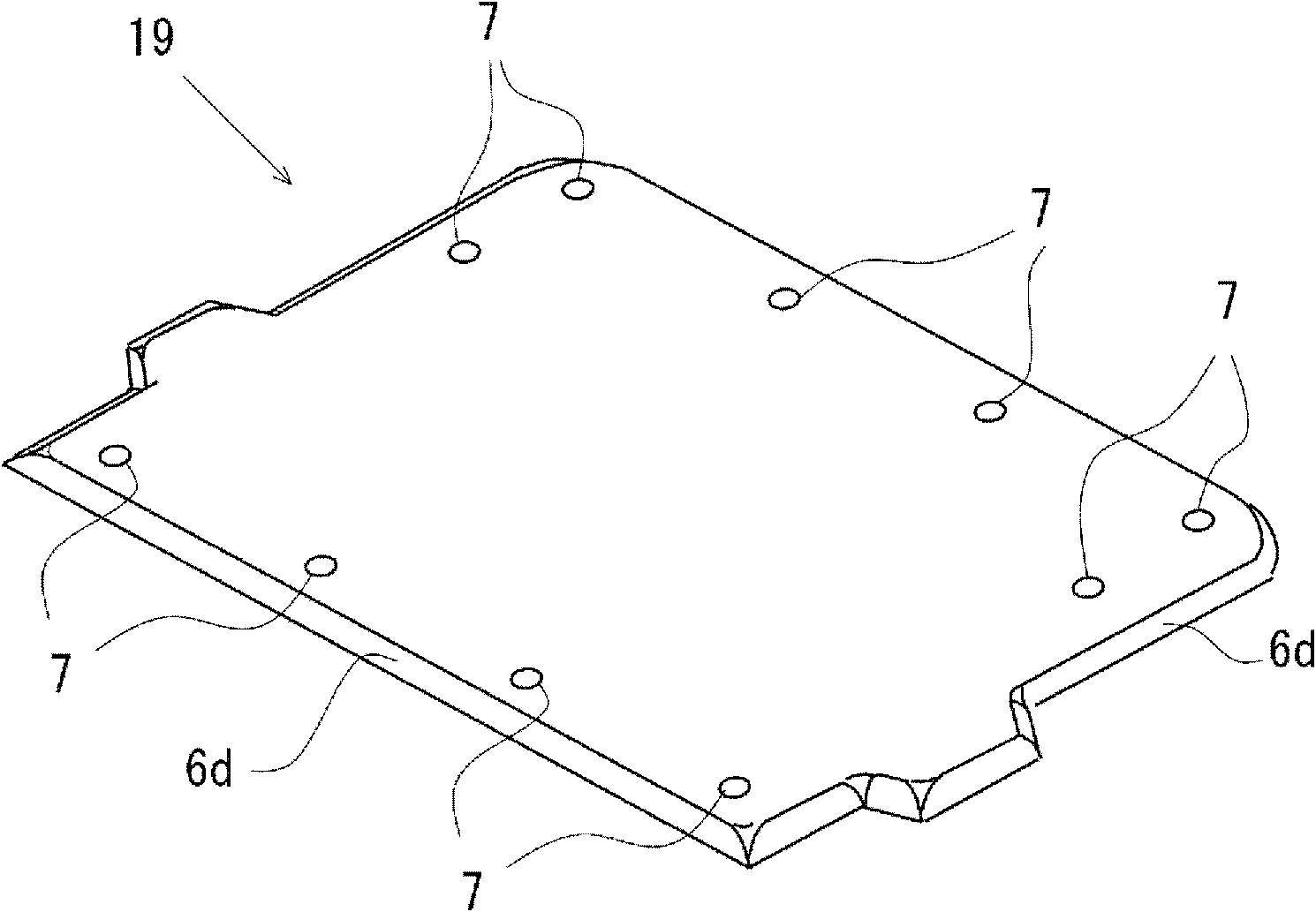 Laminated plate, and terminal treating method for laminated material