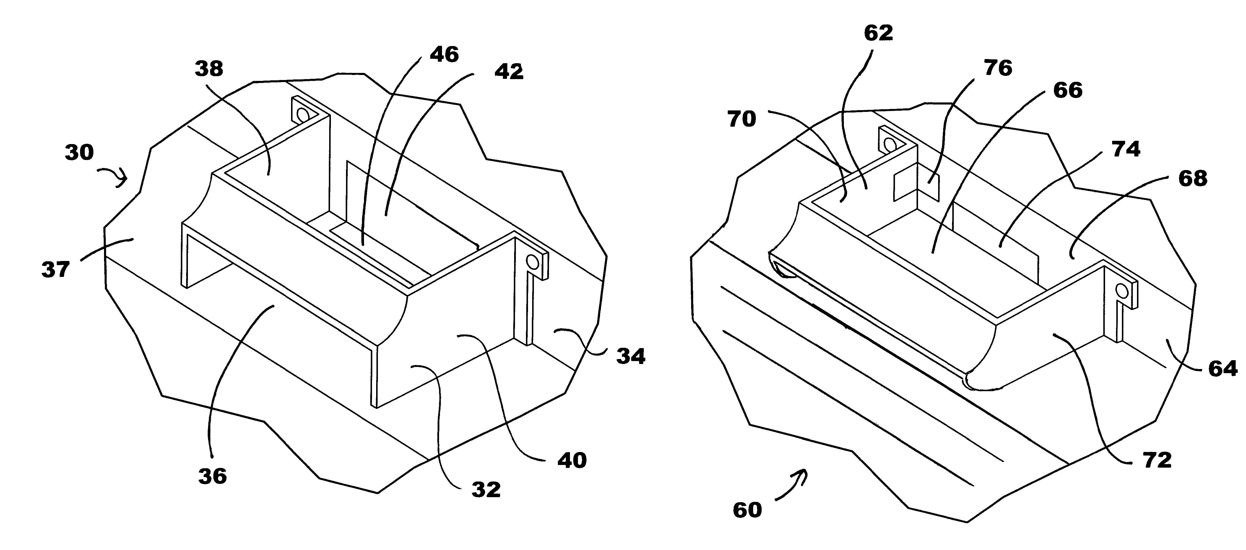 Fastener cover extension providing buckling path during side impact