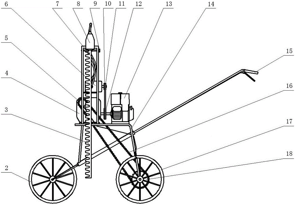 Walking type tea tree pruning machine