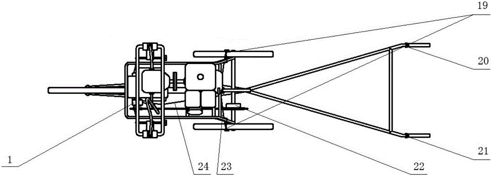 Walking type tea tree pruning machine