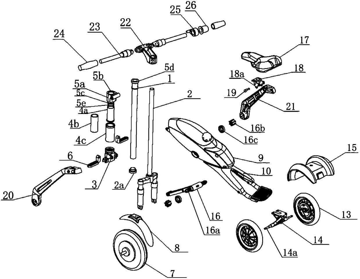 A folding electric car