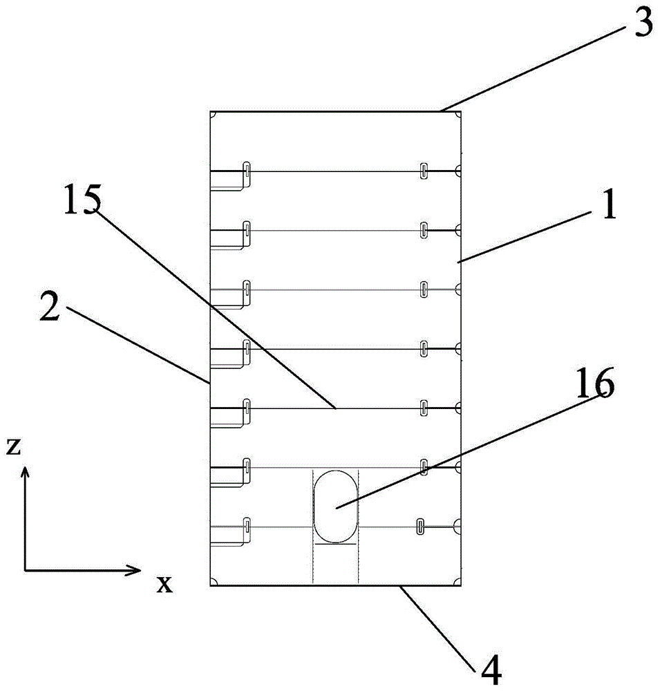 Wide-body double-side skin and double-bottom ship based on the large opening of the floor plate in the ballast tank