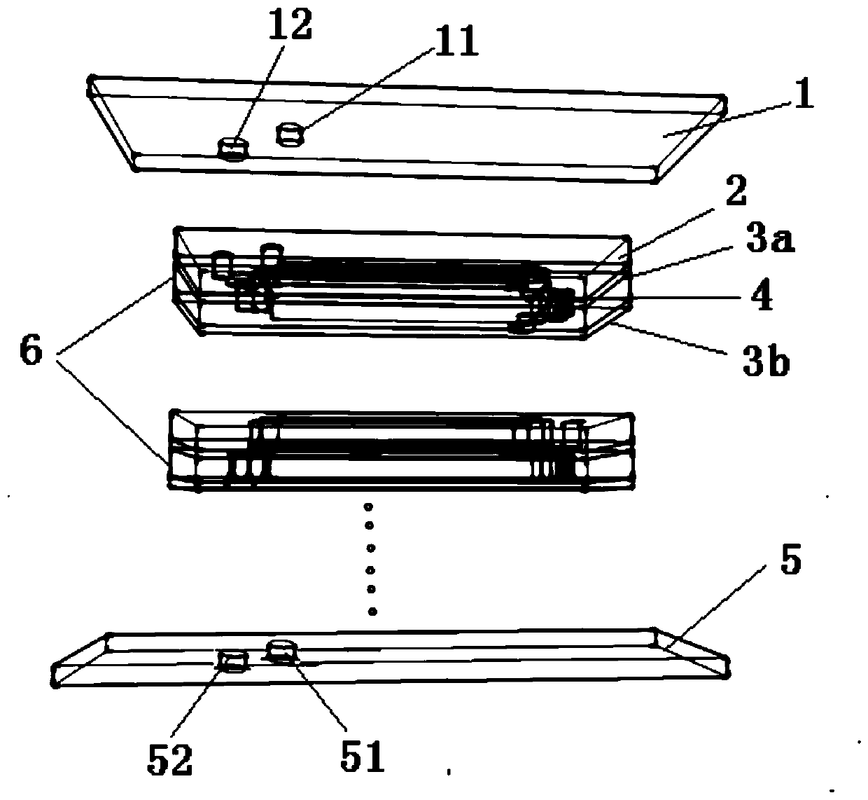 Gas-liquid-solid three-phase membrane microreactor with stacked structure