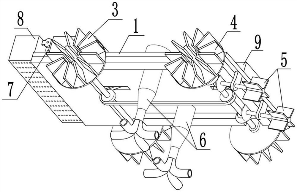 Efficient aeration device for flocculate cleaning