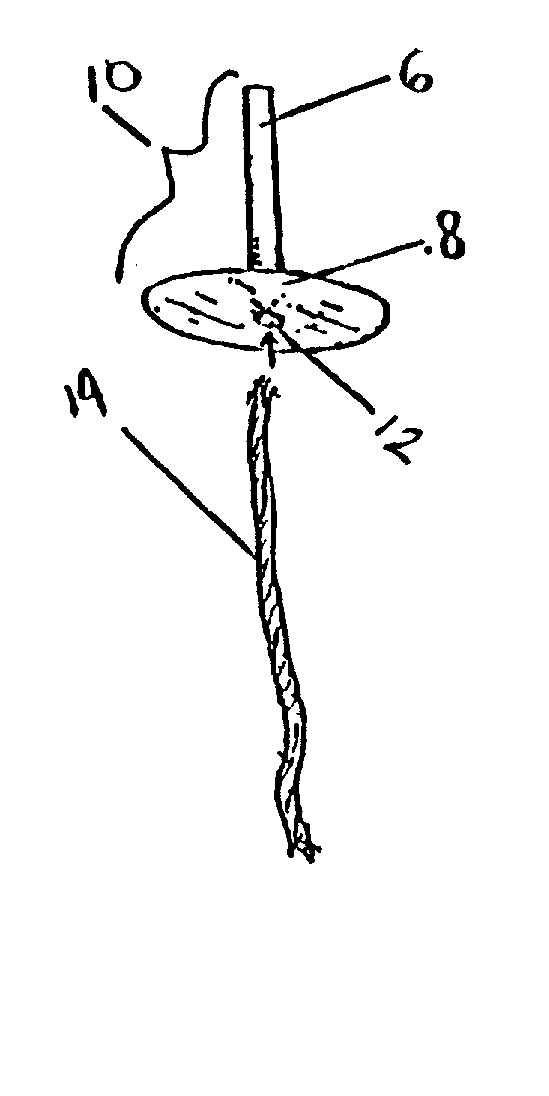 Assembling candle wick in sustainer