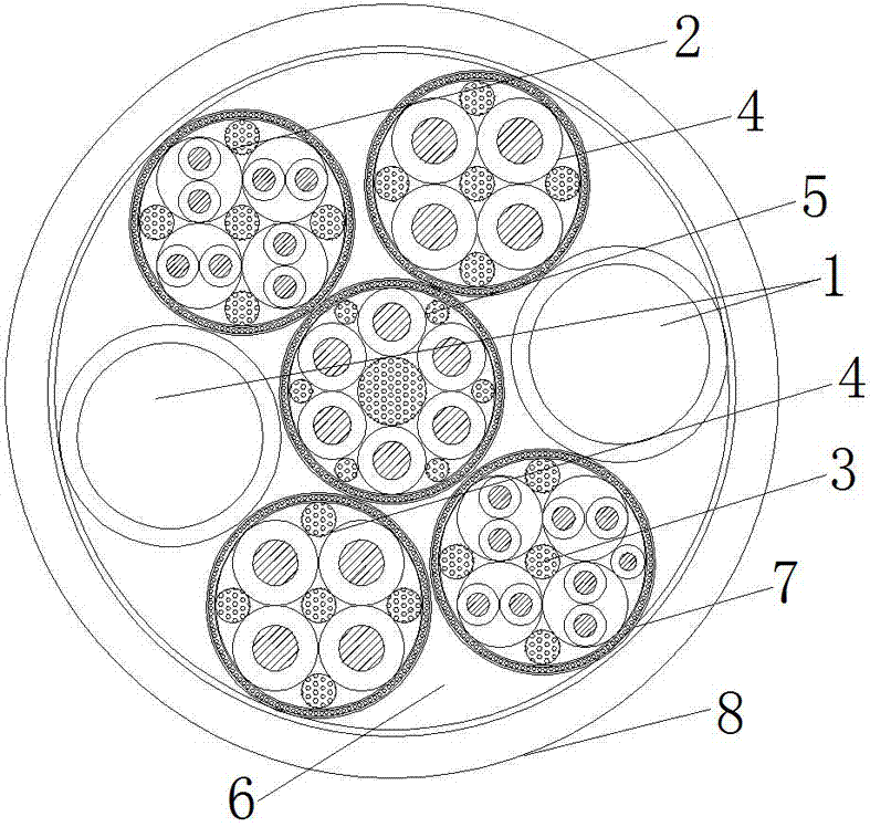 Robot composite cable and preparation method thereof