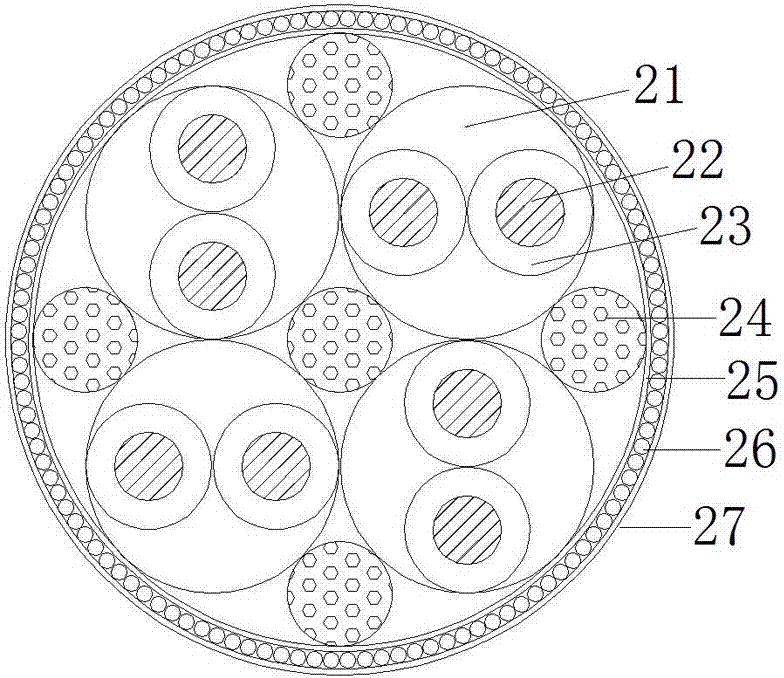 Robot composite cable and preparation method thereof