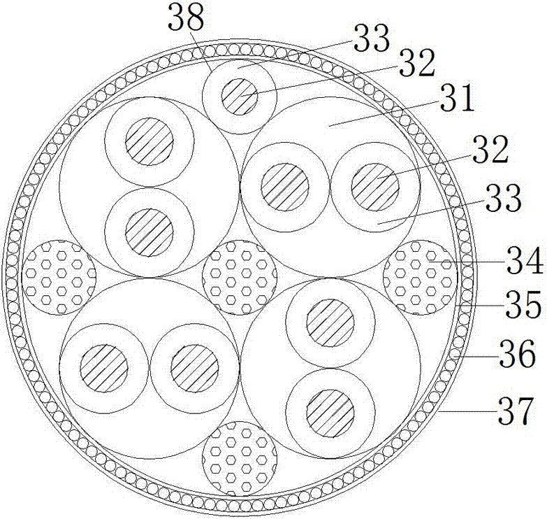 Robot composite cable and preparation method thereof